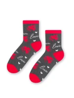 Dámské ponožky model 14559108 Srdce - Steven Dámské ponožky model 14559108 Srdce - Steven