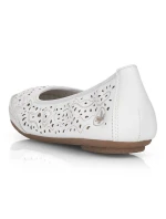 Kožená pohodlná polobotka W model 22033618 bílá - Rieker