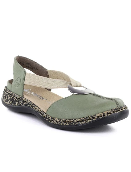 Skórzane  zielone model 22086933 - Rieker