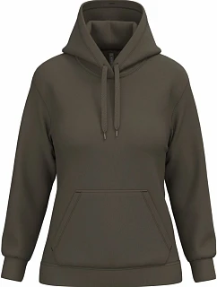 Kariban K 473 Dámska mikina s kapucňou 20.K473 tmavá khaki