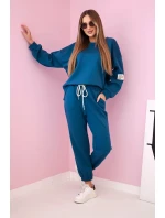 Súprava tepláky + nohavice maslová námornícka tkanina