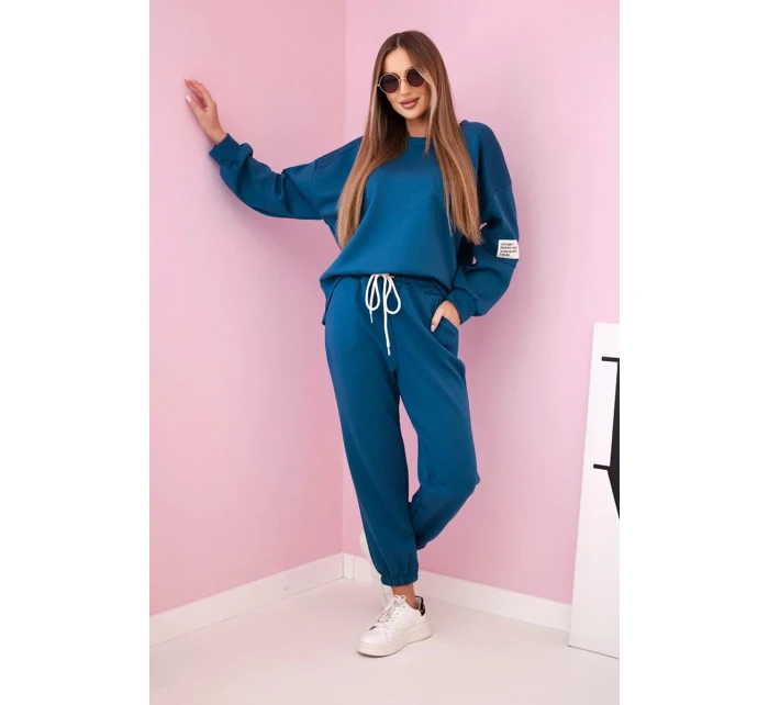 Súprava tepláky + nohavice maslová námornícka tkanina