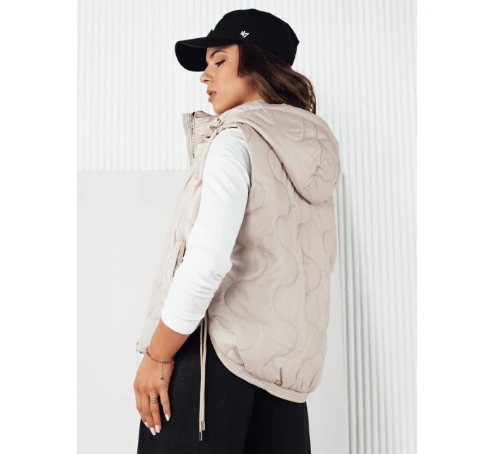 Dámska prešívaná vesta TREOS svetlo šedá FashionStreet TY4217