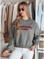 Dámská oversize mikina s potiskem tmavě šedá Dstreet model 21988125 - FashionStreet