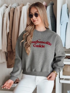 Dámská oversize mikina s potiskem tmavě šedá Dstreet model 21988125 - FashionStreet