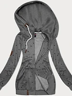 Dámska mikina s kapucňou stars grey (2305)