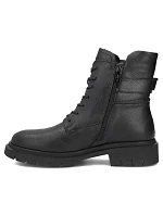 Dámské kožené černé boty ve stylu Filippo model 22400206 Dámské kožené černé boty ve stylu Filippo model 22400206