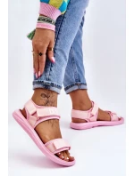 Damskie Sportowe Sandały Big Star LL274729 Różowe Damskie Sportowe Sandały Big Star LL274729 Różowe