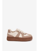 Dámské tenisky na platformě tmavě béžové Dovina Dámské tenisky na platformě tmavě béžové Dovina