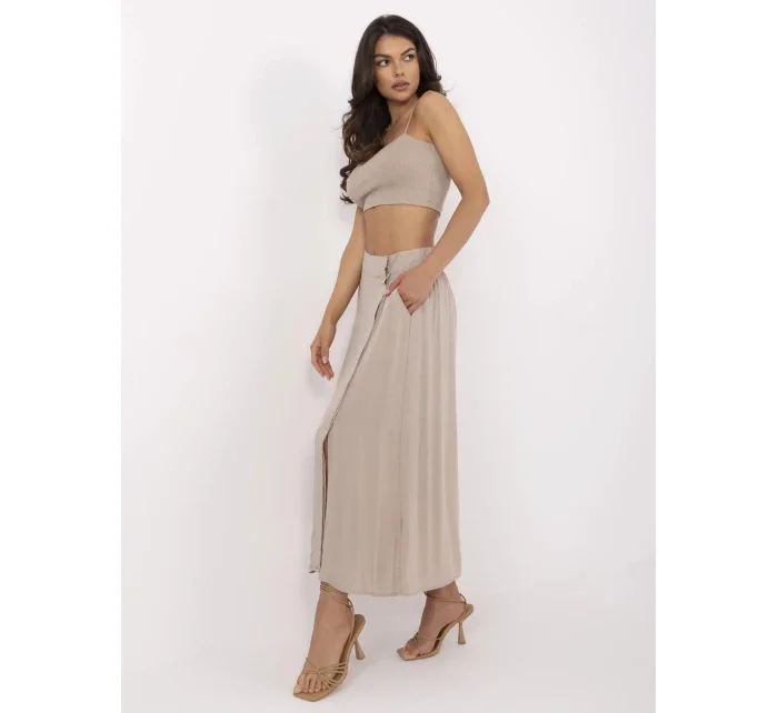 Spódnica model 21116849 ciemny bezowy - FPrice