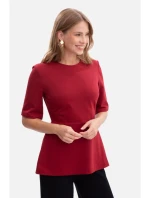 model 21379914 Pletený top s peplum bordó - BeWear
