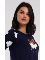 Dámske domáce šaty s trojštvrťovými rukávmi Medveď na obláčiku Dámske domáce šaty s trojštvrťovými rukávmi Medveď na obláčiku