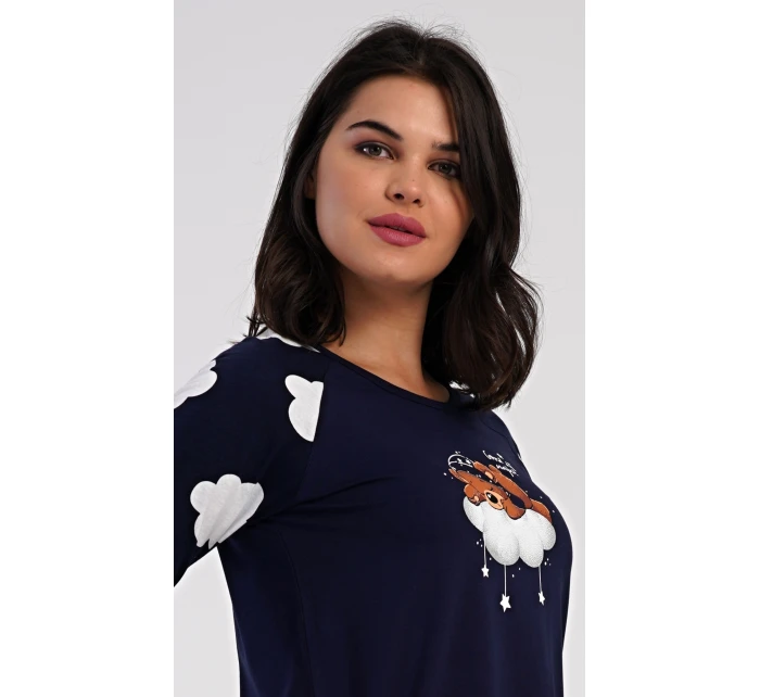 Dámske domáce šaty s trojštvrťovými rukávmi Medveď na obláčiku Dámske domáce šaty s trojštvrťovými rukávmi Medveď na obláčiku