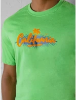 Pánské zelené tričko s potiskem Dstreet model 21973613 - FashionStreet