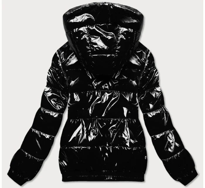 BŁYSZCZĄCA KURTKA DAMSKA ZE CZARNA model 20610216 - Libland BŁYSZCZĄCA KURTKA DAMSKA ZE CZARNA model 20610216 - Libland