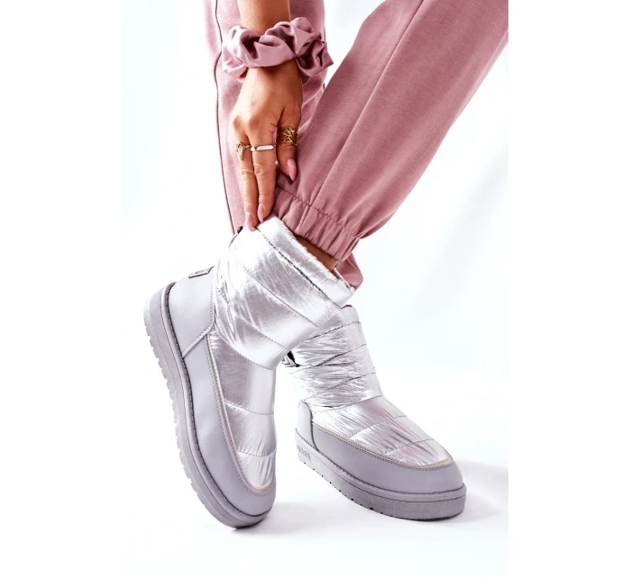 Dámské Sněhule Big Star model 21561942 Stříbrné - Big Star Shoes Dámské Sněhule Big Star model 21561942 Stříbrné - Big Star Shoes