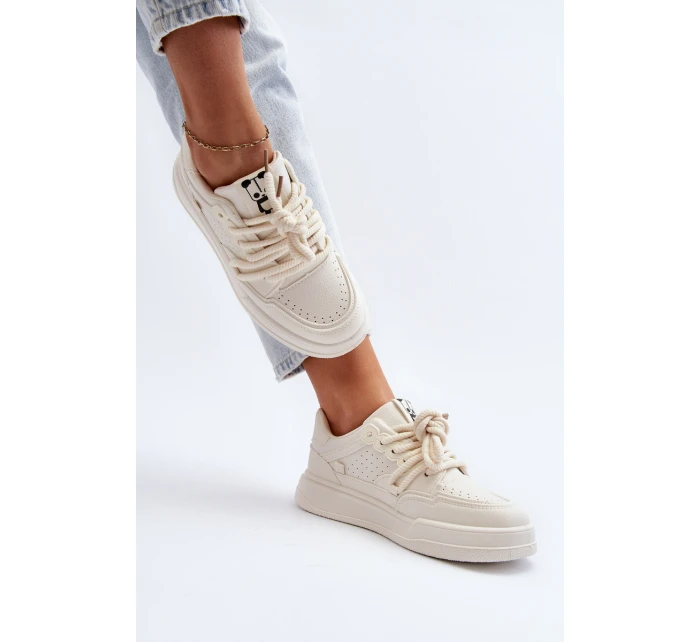 Dámské tenisky z ekokůže béžové model 21648813 - Boto Dámské tenisky z ekokůže béžové model 21648813 - Boto