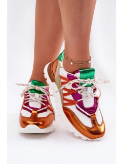 Kožené Polobotky Tenisky Dámské model 21693239 Multicolor - Artiker