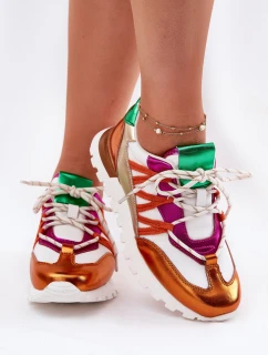 Kožené Polobotky Tenisky Dámské model 21693239 Multicolor - Artiker