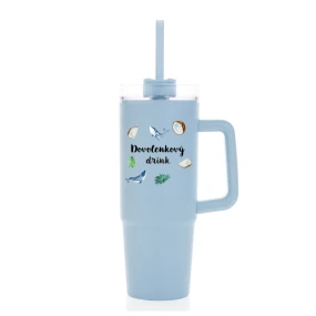 Personalizovaná termoska s průhledným víčkem s letním mixem 