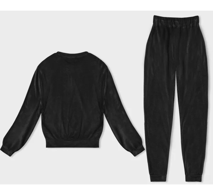 Černá dámská velurová souprava model 18973574 - J.STYLE Černá dámská velurová souprava model 18973574 - J.STYLE