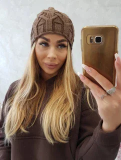 Fleecová čepice Sonia model 18749897 hnědá - K-Fashion