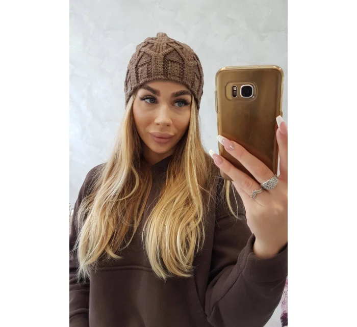 Fleecová čiapka Sonia K201 hnedá