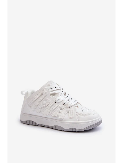 Dámské tenisky z ekologické kůže bílé model 21657149 - Boto