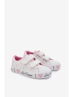 Trampki Dziewczęce Na Rzepy Lee Cooper LCW-25-02-3264K Białe Trampki Dziewczęce Na Rzepy Lee Cooper LCW-25-02-3264K Białe