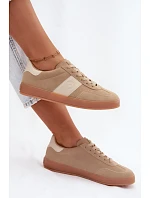 Dámské tenisky z umělé semišové kůže Big Star model 22185500 Béžové - Big Star Shoes