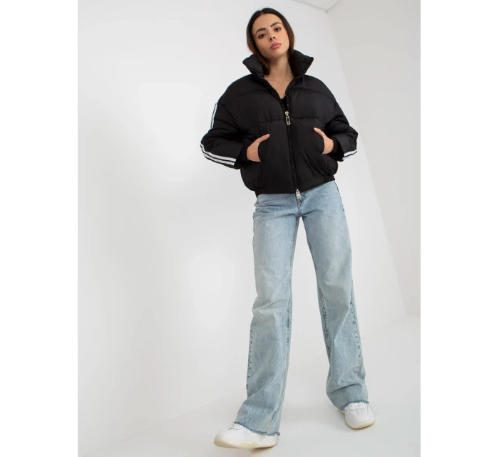 Dámská bunda EM KR plášť černá model 18027382 - FPrice Dámská bunda EM KR plášť černá model 18027382 - FPrice