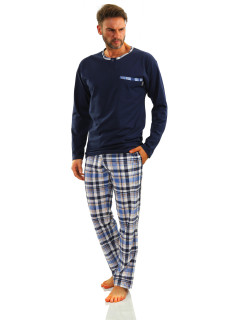 Pánske dlhé pyžamo Jasiek 2188/17 navy blue - Sesto Senso