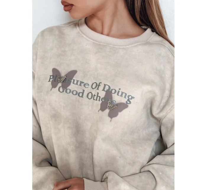 Dámská oversize mikina s vázáním v barvě  šedá Dstreet model 21988055 - FashionStreet