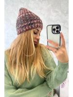 Fleecová čepice Merry model 18750229 v červené barvě - K-Fashion Fleecová čepice Merry model 18750229 v červené barvě - K-Fashion