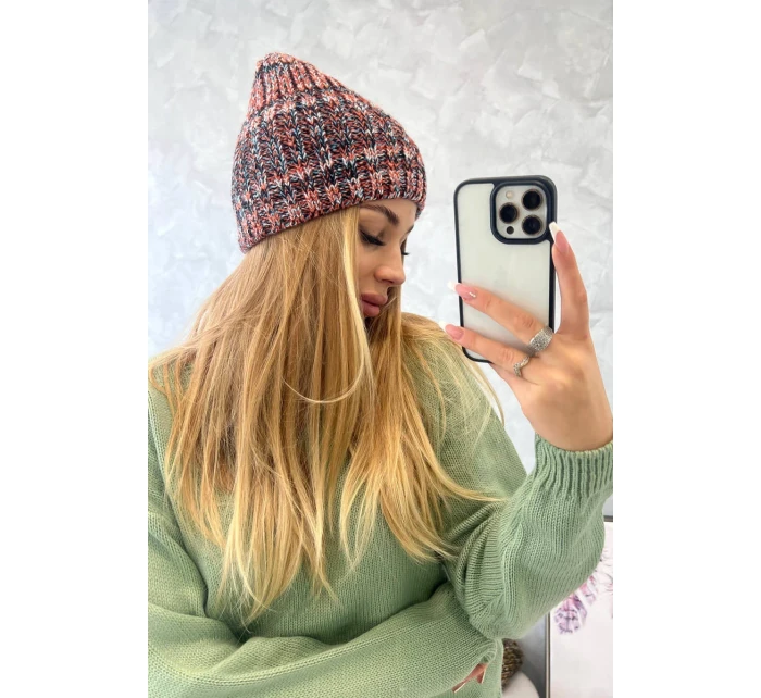 Fleecová čepice Merry model 18750229 v červené barvě - K-Fashion Fleecová čepice Merry model 18750229 v červené barvě - K-Fashion