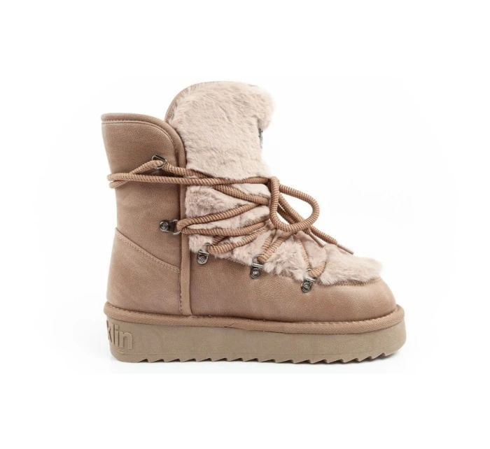 snow boots winter fashion  brown high dámské model 21395346 - D.Franklin