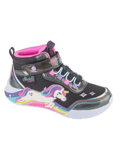 Skechers S-Lights: Unicorn Chaser – Jumping Magic 303302L-BKMT Čierne 28