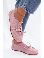 Semišové Nízké Dámské Tenisky Big Star TT274600 Růžové