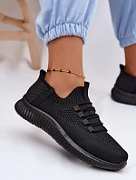 Dámska materiálová stielka športové topánky Black Olive
