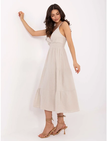 Sukienka MI SK model 21191047 beżowy - FPrice