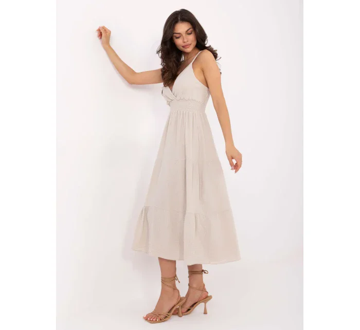 Šaty MI SK 62200.76 béžové Šaty MI SK 62200.76 béžové