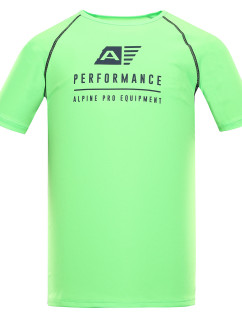 Pánske funkčné tričko s chladivým a suchým neónovo zeleným gekónom ALPINE PRO PANTHER
