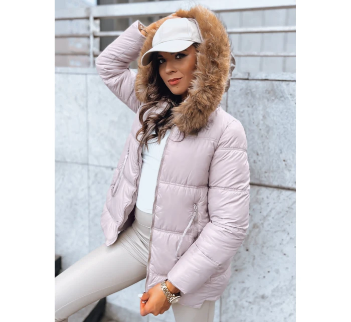 Dámská prošívaná zimní bunda AMBER béžová Dstreet model 21970501 - FashionStreet Dámská prošívaná zimní bunda AMBER béžová Dstreet model 21970501 - FashionStreet