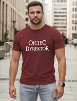 Pánske klasické tričko s bavlnou bordová FashionStreet NX5144R