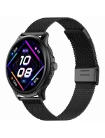 Dámské chytré hodinky  Černý silikonový řemínek + černý náramek model 21806501 - Gravity