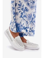 Kožené Dámské Mokasíny S  Bílé model 21691919 - VINCEZA