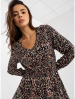 Šaty D73771M30365A čierno-béžové Šaty D73771M30365A čierno-béžové