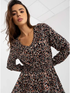 Šaty D73771M30365A čierno-béžové