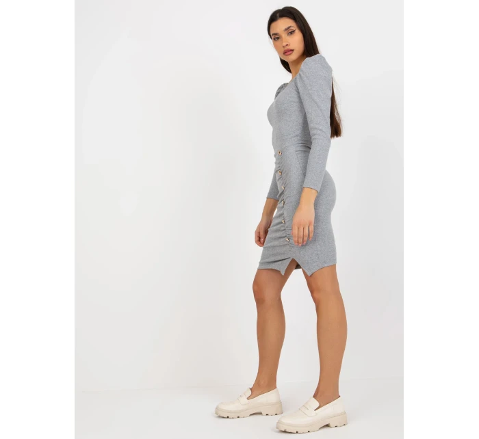 Dámské šaty EM SK 20 model 18044082 šedá - FPrice Dámské šaty EM SK 20 model 18044082 šedá - FPrice