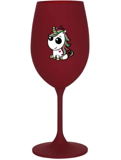DUHOVÝ JEDNOROŽEC - bordo sklenice na víno 350 ml